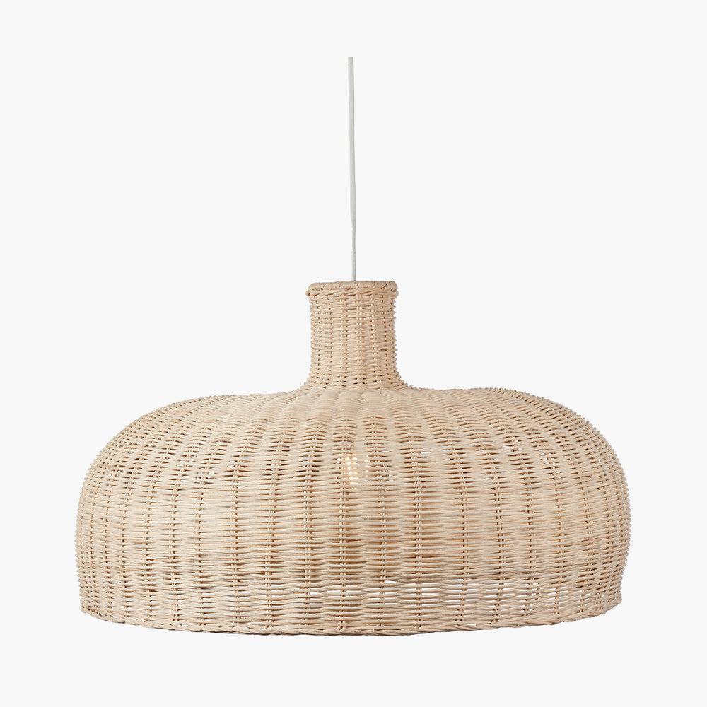 Caswell Natural Rattan Dome Pendant Light